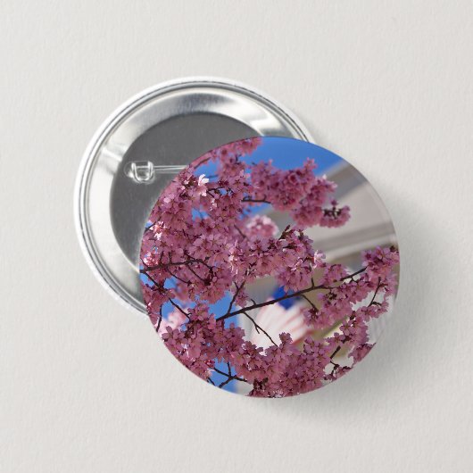 Sakura Cherry Blossom Americana Ronde Button 5,7 Cm (Voorkant /achterkant)