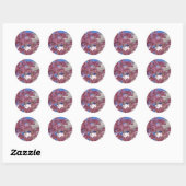 Sakura Cherry Blossom Americana Ronde Sticker (Vel)