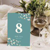 Sakura Cherry Blossom Asian Wedding Table Number Kaart