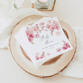 Sakura cherry blossom baby shower napkins servet