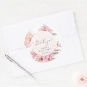 Sakura cherry blossom baby shower ronde sticker (Envelop)