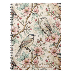 Sakura Cherry Blossom & Bird Aesthetic 2 Notitieboek