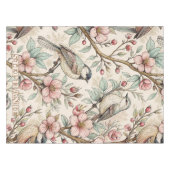 Sakura Cherry Blossom & Bird Aesthetic 2 Tafelkleed (Voorkant (Horizontaal))