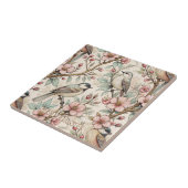 Sakura Cherry Blossom & Bird Aesthetic 2 Tegeltje (Zijkant)