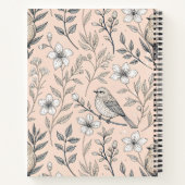 Sakura Cherry Blossom & Bird Aesthetic 3 Notitieboek (Achterkant)