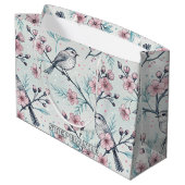  Sakura Cherry Blossom & Bird Aesthetic 4 Groot Cadeauzakje (Achterkant Gekanteld)