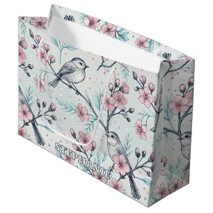 Sakura Cherry Blossom & Bird Aesthetic 4 Groot Cadeauzakje