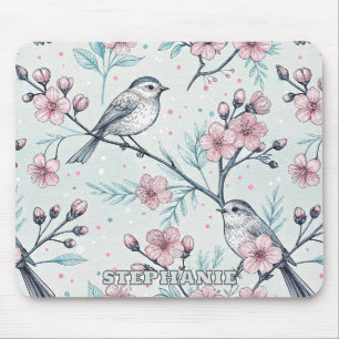  Sakura Cherry Blossom & Bird Aesthetic 4 Muismat