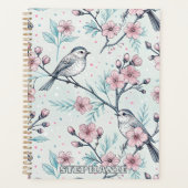 Sakura Cherry Blossom & Bird Aesthetic 4 Planner (Voorkant)