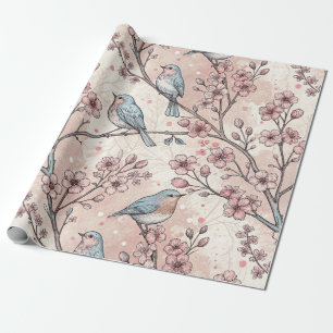  Sakura Cherry Blossom & Bird Aesthetic 5 Cadeaupapier