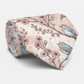  Sakura Cherry Blossom & Bird Aesthetic 5 Stropdas (Opgerold)