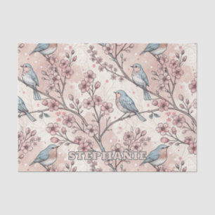 Sakura Cherry Blossom & Bird Aesthetic 5 Tissuepapier