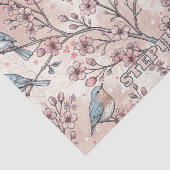  Sakura Cherry Blossom & Bird Aesthetic 5 Tissuepapier (Detail)