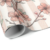Sakura Cherry Blossom & Bird Aesthetic 6 Cadeaupapier (Rol Hoek)