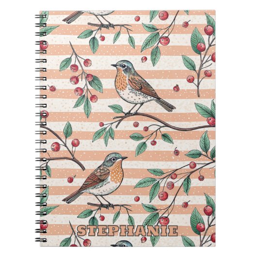  Sakura Cherry Blossom & Bird Aesthetic 7 Notitieboek (Voorkant)