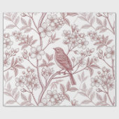 Sakura Cherry Blossom & Bird Esthetisch 1 Cadeaupapier (Vlak)