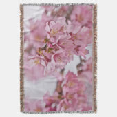 Sakura Cherry Blossom Bleek Pink Deken (Voorkant Verticaal)