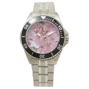 Sakura Cherry Blossom Bleek Pink Horloge