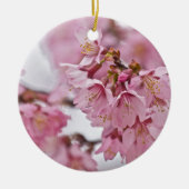 Sakura Cherry Blossom Bleek Pink Keramisch Ornament (Voorkant)