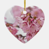 Sakura Cherry Blossom Bleek Pink Keramisch Ornament (Voorkant)