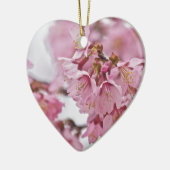 Sakura Cherry Blossom Bleek Pink Keramisch Ornament (Links)