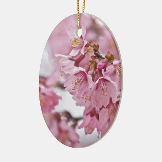 Sakura Cherry Blossom Bleek Pink Keramisch Ornament (Links)