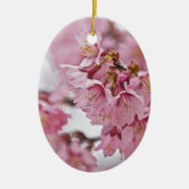 Sakura Cherry Blossom Bleek Pink Keramisch Ornament (Voorkant)