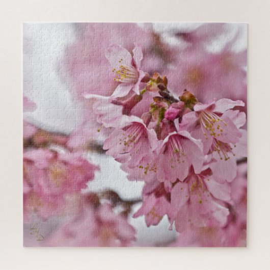 Sakura Cherry Blossom Bleek Pink Legpuzzel (Verticaal)