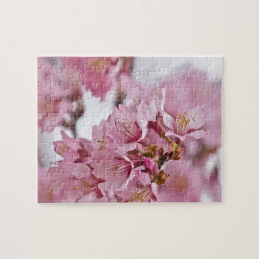 Sakura Cherry Blossom Bleek Pink Legpuzzel (Horizontaal)