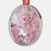 Sakura Cherry Blossom Bleek Pink Metalen Ornament (Links)