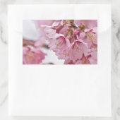 Sakura Cherry Blossom Bleek Pink Rechthoekige Sticker (Tas)