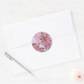 Sakura Cherry Blossom Bleek Pink Ronde Sticker (Envelop)