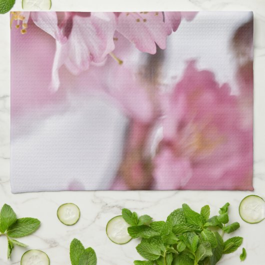 Sakura Cherry Blossom Bleek Pink Theedoek (Gevouwen)
