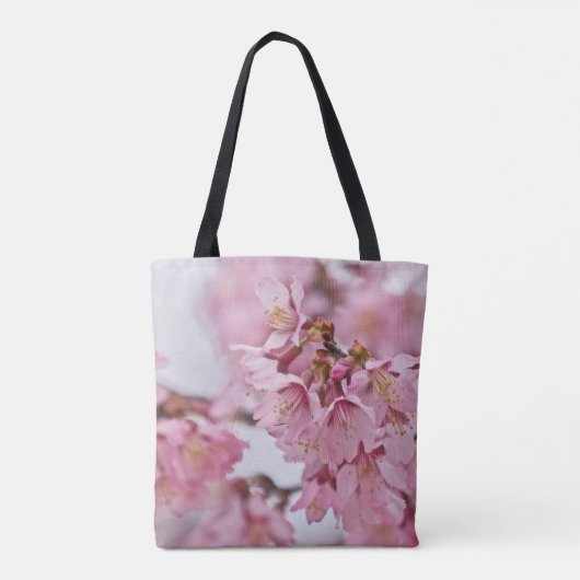 Sakura Cherry Blossom Bleek Pink Tote Bag (Achterkant)