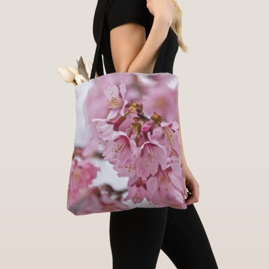 Sakura Cherry Blossom Bleek Pink Tote Bag (Dichtbij)