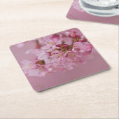 Sakura Cherry Blossom Bleke roze reflecties Kartonnen Onderzetters (Schuin)