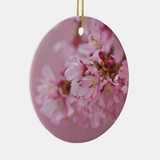 Sakura Cherry Blossom Bleke roze reflecties Keramisch Ornament (Rechts)