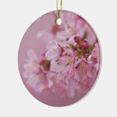 Sakura Cherry Blossom Bleke roze reflecties Keramisch Ornament (Links)