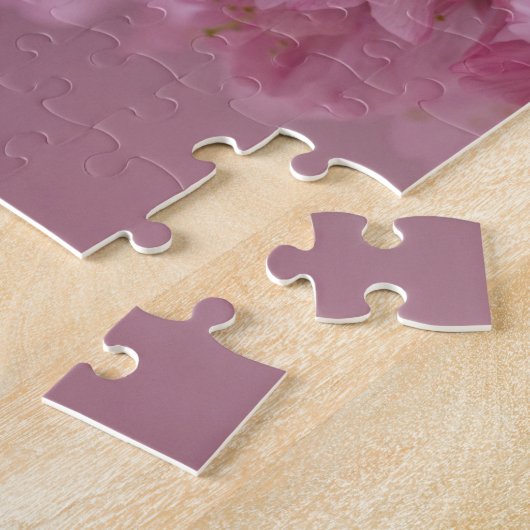 Sakura Cherry Blossom Bleke roze reflecties Legpuzzel (Zijkant)
