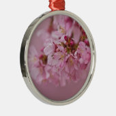 Sakura Cherry Blossom Bleke roze reflecties Metalen Ornament (Rechts)