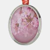 Sakura Cherry Blossom Bleke roze reflecties Metalen Ornament (Links)