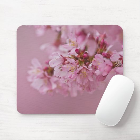 Sakura Cherry Blossom Bleke roze reflecties Muismat (Met muis)