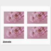 Sakura Cherry Blossom Bleke roze reflecties Rechthoekige Sticker (Vel)