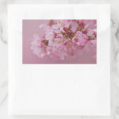Sakura Cherry Blossom Bleke roze reflecties Rechthoekige Sticker (Tas)