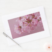 Sakura Cherry Blossom Bleke roze reflecties Rechthoekige Sticker (Envelop)