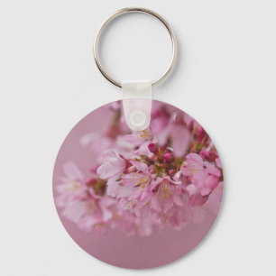 Sakura Cherry Blossom Bleke roze reflecties Sleutelhanger