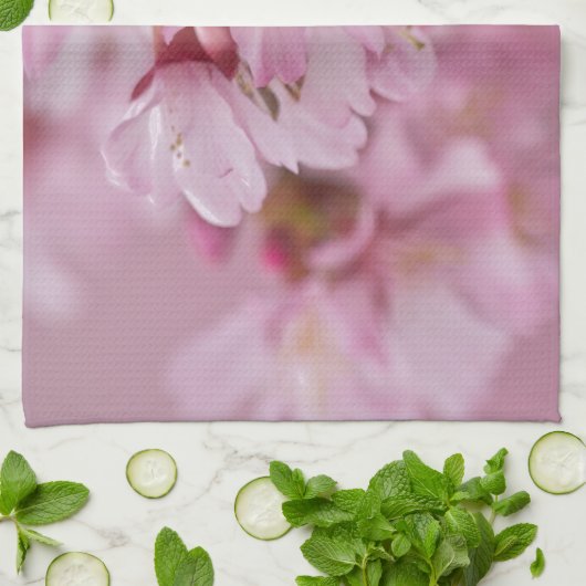 Sakura Cherry Blossom Bleke roze reflecties Theedoek (Gevouwen)