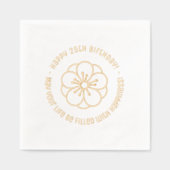 Sakura Cherry Blossom Bloesem Verjaardag Folie Servetten (Voorkant)