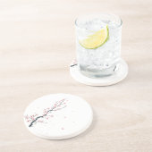 Sakura Cherry Blossom Branch Sandstone Coaster Zandsteen Onderzetter (Zijkant)