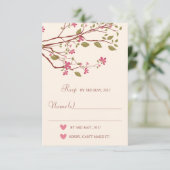 Sakura/Cherry Blossom Branch Wedding RSVP (Staand voorkant)